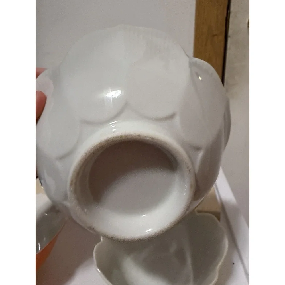 vintage Japanese lotus flower porcelain bowls Set Of 3